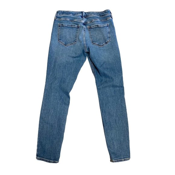 Old Navy Rockstar Super Skinny Blue Jeans Women's Size 6 Mid Rise Distressed - Picture 4 of 5